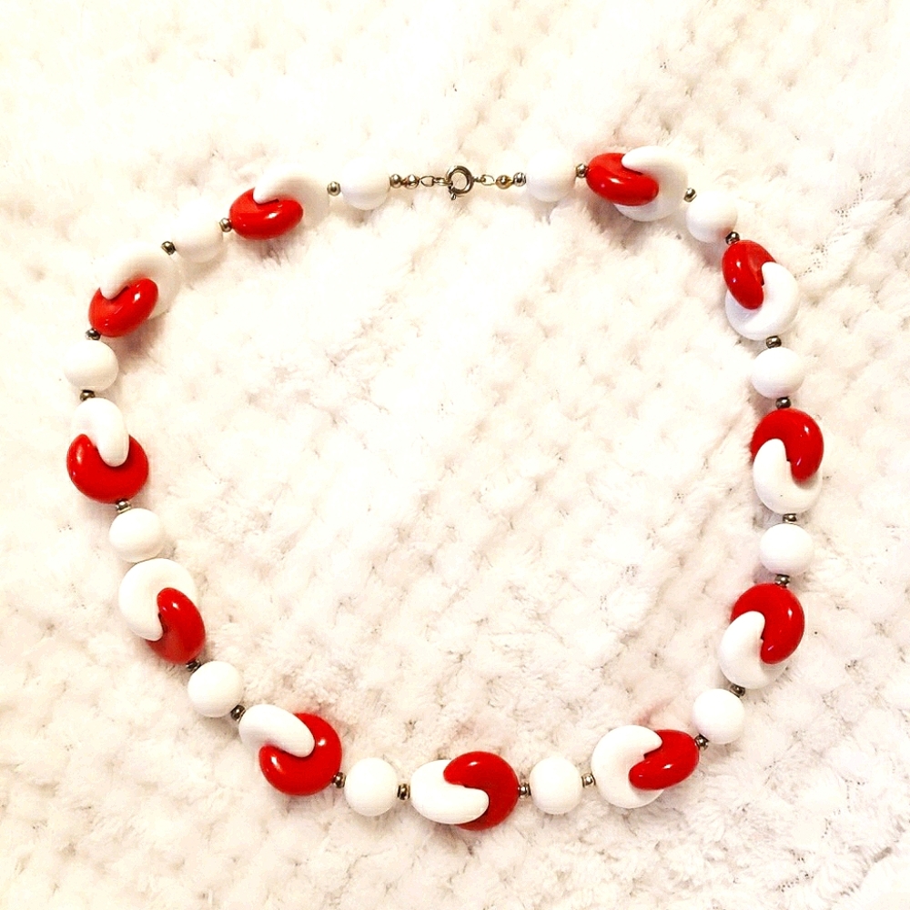 3 for $10 - Vintage PacMan Bead Necklace